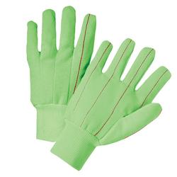 Size L Cotton Glove in Lime Green