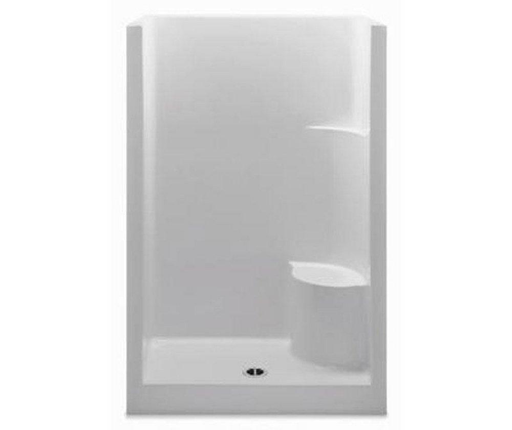 Aquatic White 34-3/4 x 48 x 73 in. Alcove Shower Unit 
