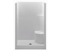 48 x 34-3/4 in. Alcove Shower Unit in White