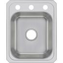 Elkay Brushed Satin 17 x 21-1/4 in. Stainless Steel Single Bowl Drop-in Kitchen Sink in Brushed Satin 