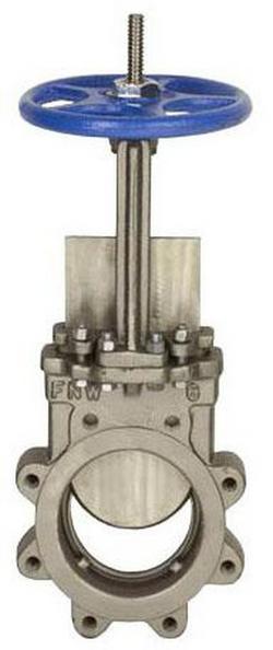 4 in. Stainless Steel Lined Metal Seated Unidirectional Seated Lug Knife Gate Valve