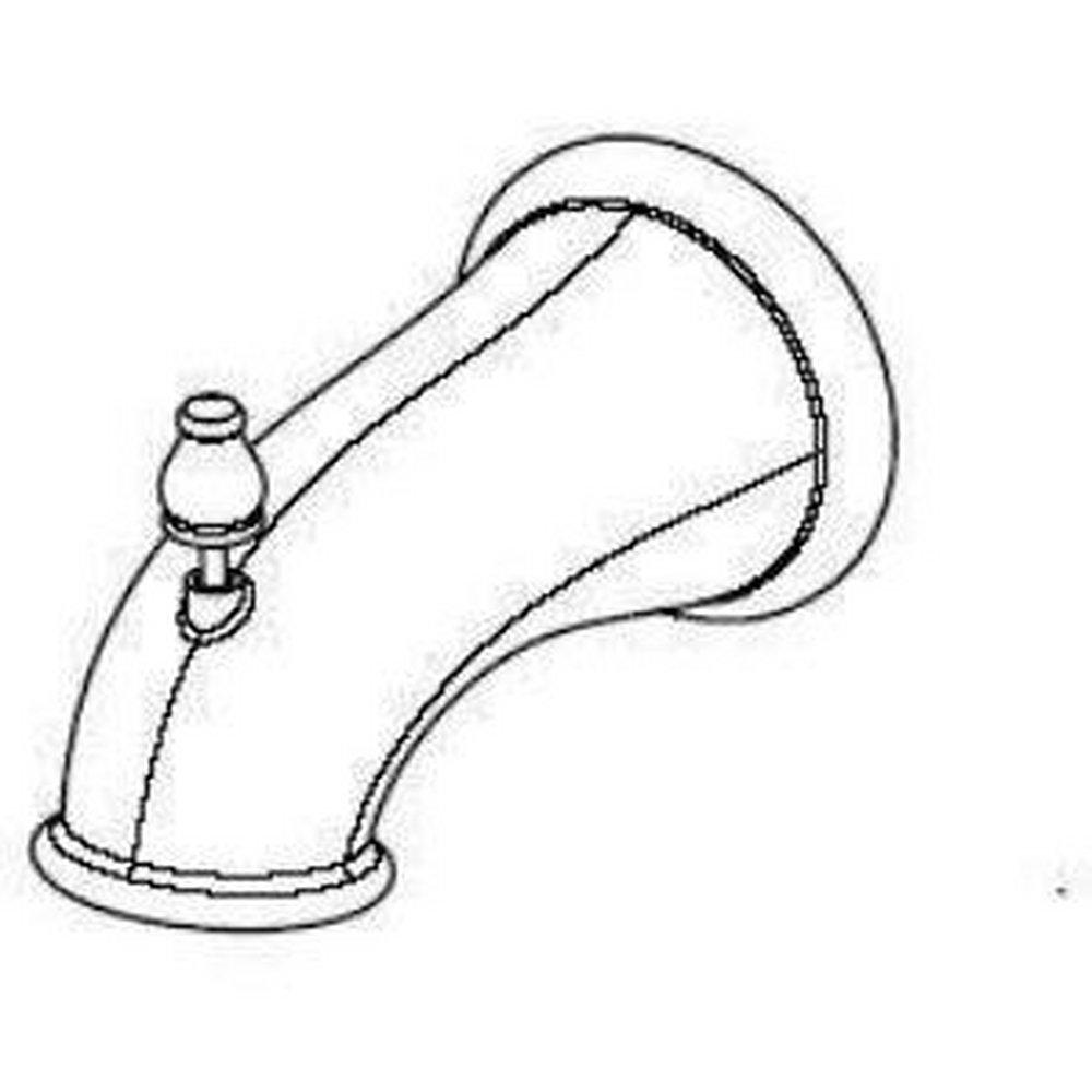 Pfister Polished Chrome 6-1/32 x 1/2 in. NPT Metal Tub Spout 