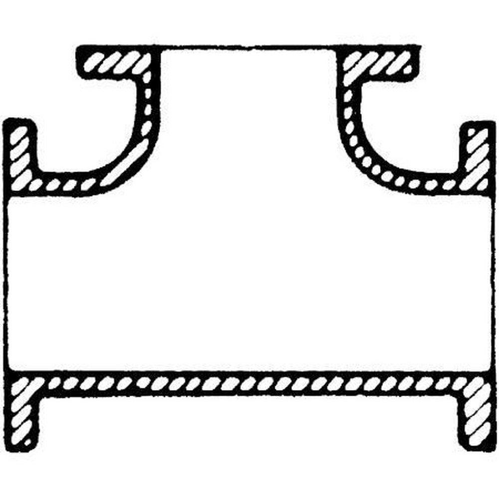 18 X 16 Ductile Iron 125# C110 Flange Tee image number 0