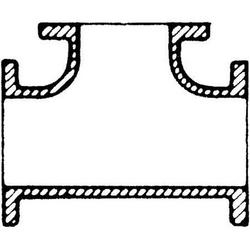 18 X 16 Ductile Iron 125# C110 Flange Tee