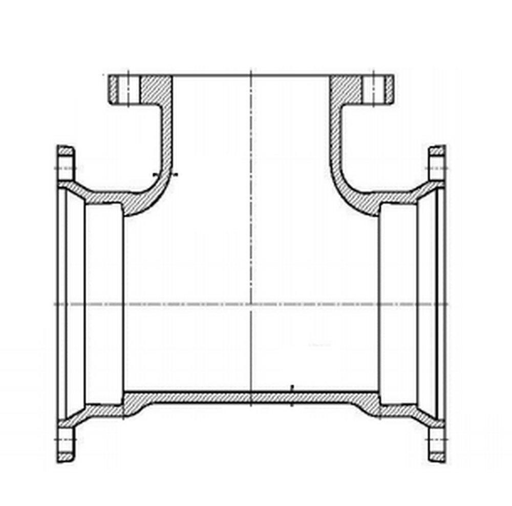 18 Mechanical Joint X Flange C110 Tee Less Accessories 
