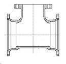 Mechanical Joint x Flanged Ductile Iron C153 Short Body  Reducing Tee (Less Accessories) 