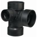 3 x 3 x 2 x 2 in. Hub Reducing, DWV and Sanitary ABS Double Tee with Right and Left Hand Inlet