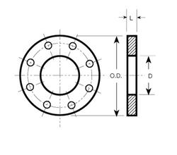 18 x 1 in. Ductile Iron Flange