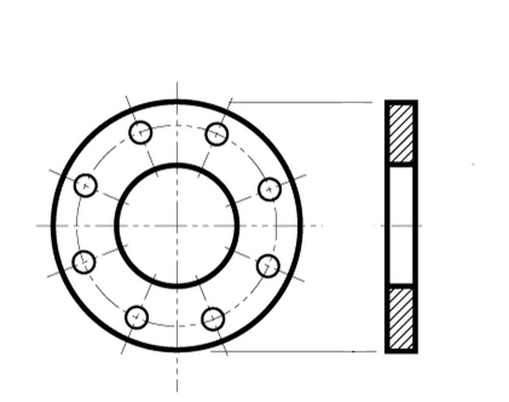 Us Pipe & Foundry Company 1 ft. Bituminous Tar Ductile Iron Filler Flange 