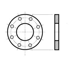4 in. x 1 ft. Bituminous Tar Ductile Iron Filler Flange