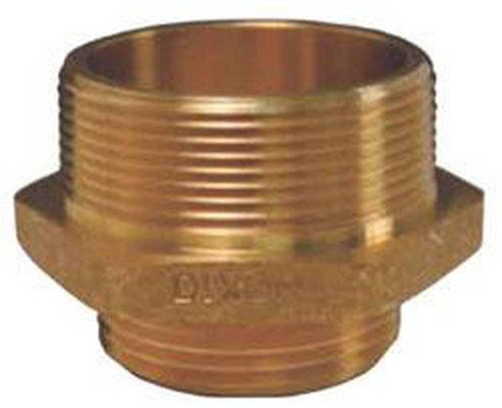 Dixon Valve & Coupling MNPT x NPSH Brass Double Hex Nipple 