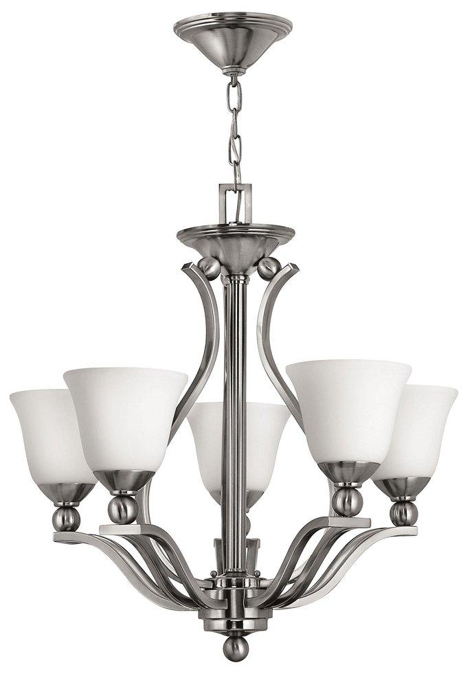 Hinkley Brushed Nickel 75 W 5-Light Medium Chandelier 