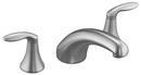 Two Handle Roman Tub Faucet in Brushed Chrome Trim Only