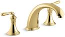 KOHLER Vibrant&reg; Polished Brass Two Handle Roman Tub Faucet Trim Only 