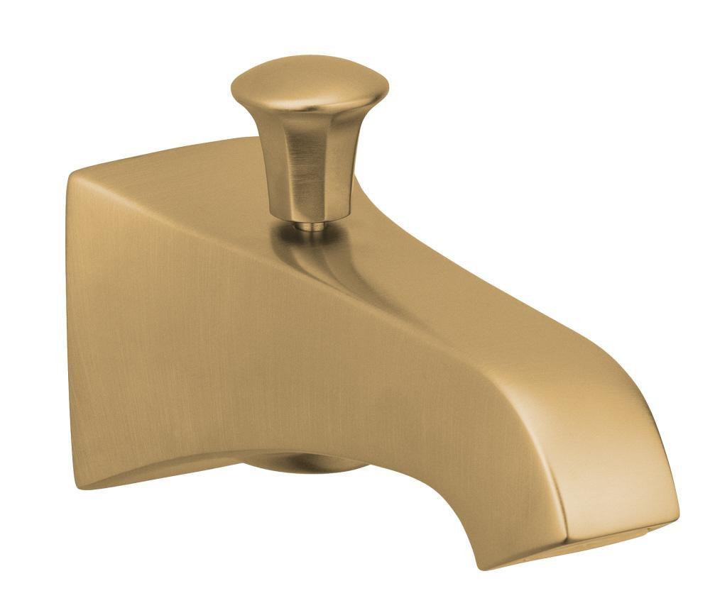 KOHLER Vibrant&reg; Brushed Bronze 3-15/16 x 4 in. NPT Wall Mount Diverter Bath Spout 