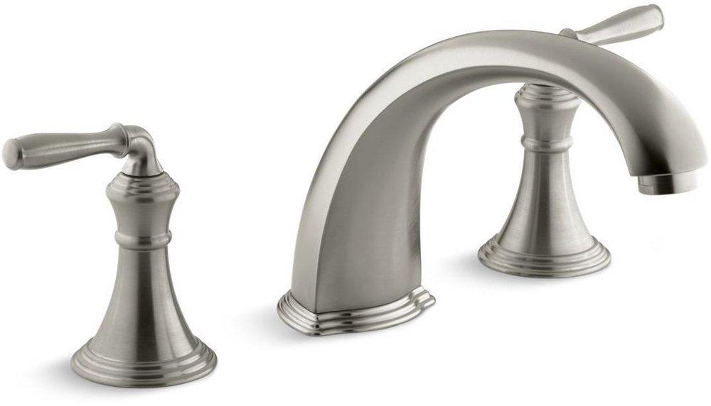 KOHLER Vibrant&reg; Brushed Nickel Two Handle Roman Tub Faucet Trim Only 