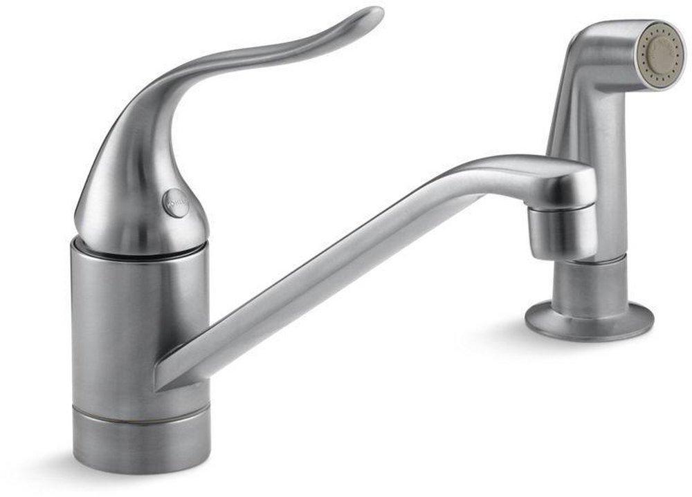 KOHLER Brushed Chrome Single Handle Kitchen Faucet 