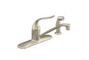 3-Hole Kitchen Faucet with Single Loop Handle, Sidespray and 6-1/4 in. Spout Height in Vibrant Brushed Nickel