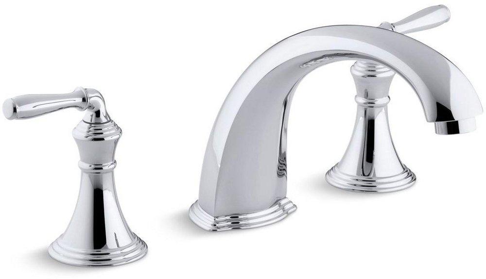 KOHLER Polished Chrome Two Handle Roman Tub Faucet Trim Only 