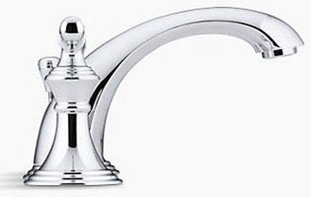 KOHLER Polished Chrome Two Handle Widespread Bathroom Sink Faucet with Metal Pop-Up Drain 