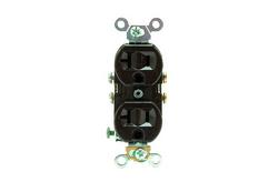 15A 125V Duplex Receptacle in Brown