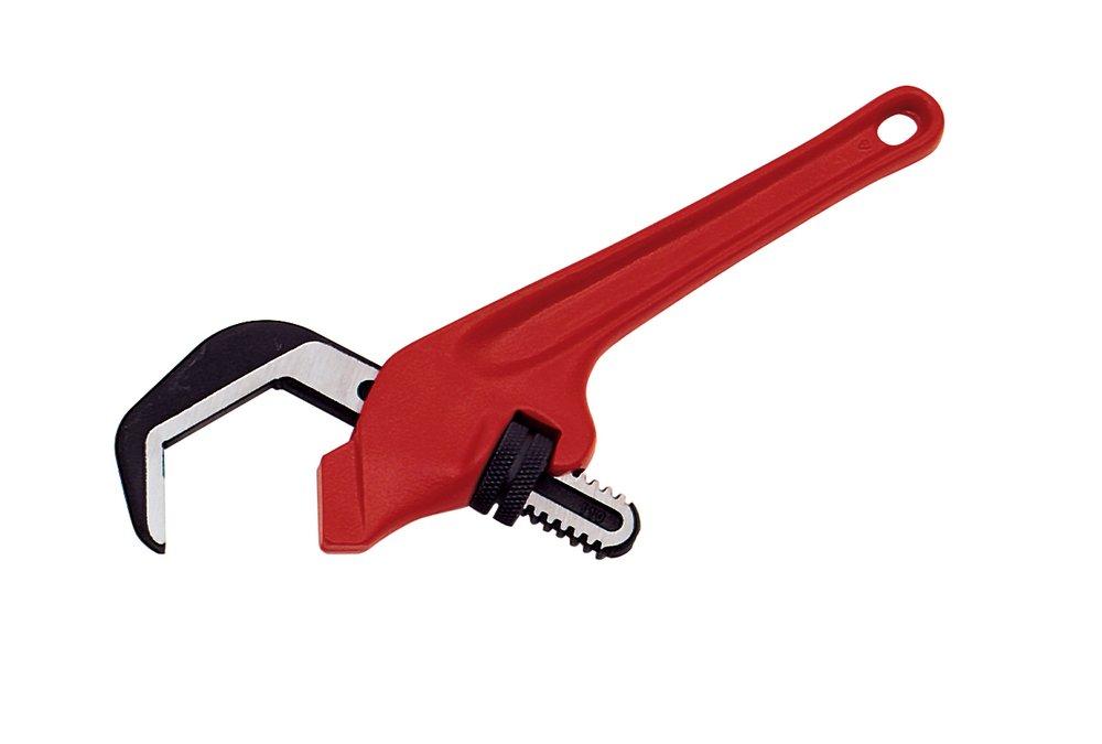 REED Red 2-5/8 in. Ductile Iron Smooth Jaw Wrench 