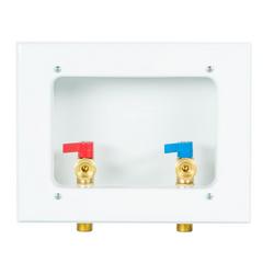 1/4-Turn Center Drain Powder Coated Metal Sweat Washing Machine Supply Box