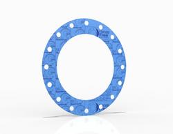 Full Face Gasket, Aramid Fiber with Nitrile Binder(NBR) Nitrile(NBR), 16 in. ASME B16.5 Class 150, 0.063 in. Thick, 16 Bolt Holes