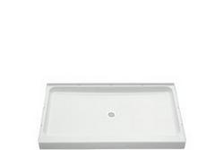 60 x 34 in. Shower Base with Center Drain in White