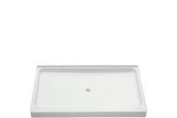 60 x 34 in. Shower Base with Center Drain in White