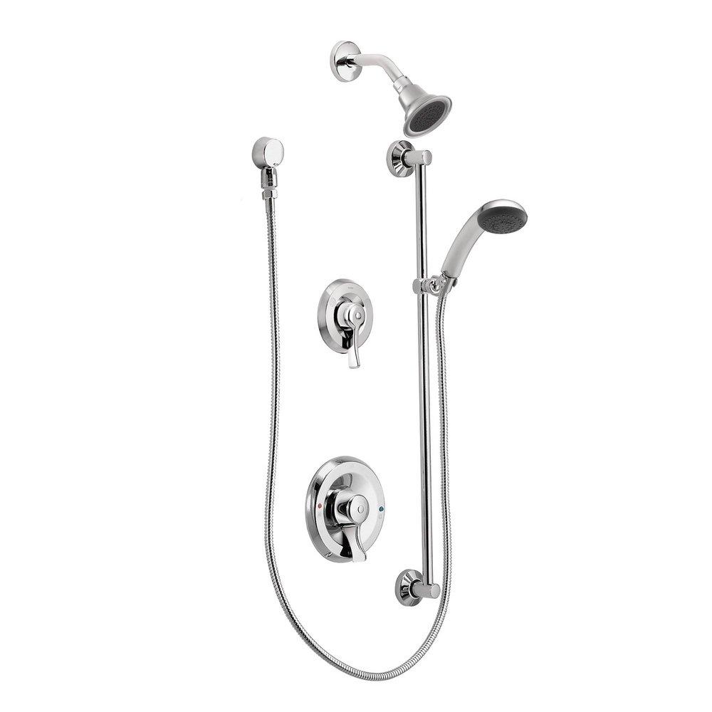 Moen Chrome 2.5 gpm Satin Head and Flange Shower System 