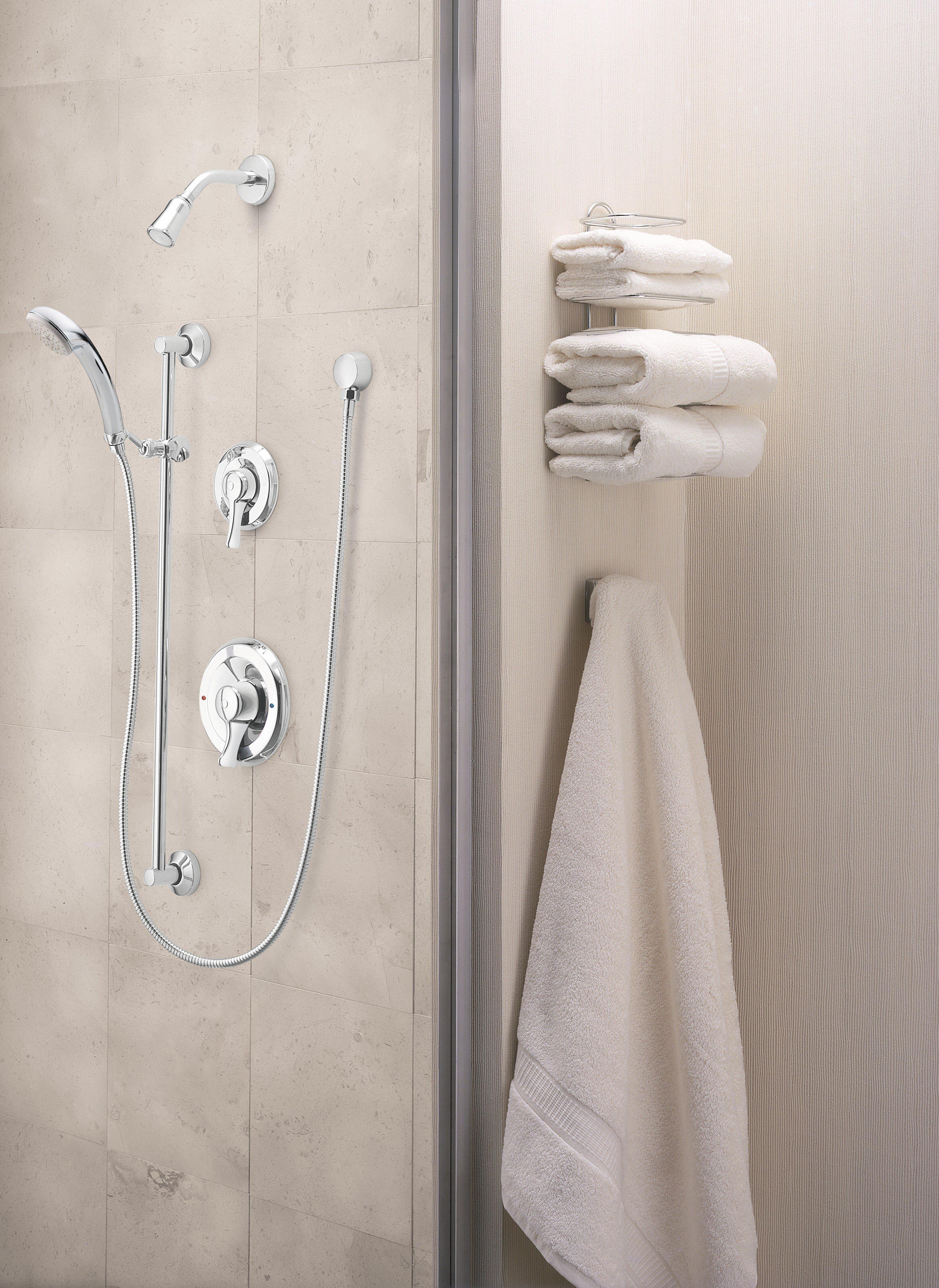 Moen Chrome 2.5 gpm Satin Head and Flange Shower System 