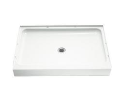 48 x 34 in. Shower Base with Center Drain in White