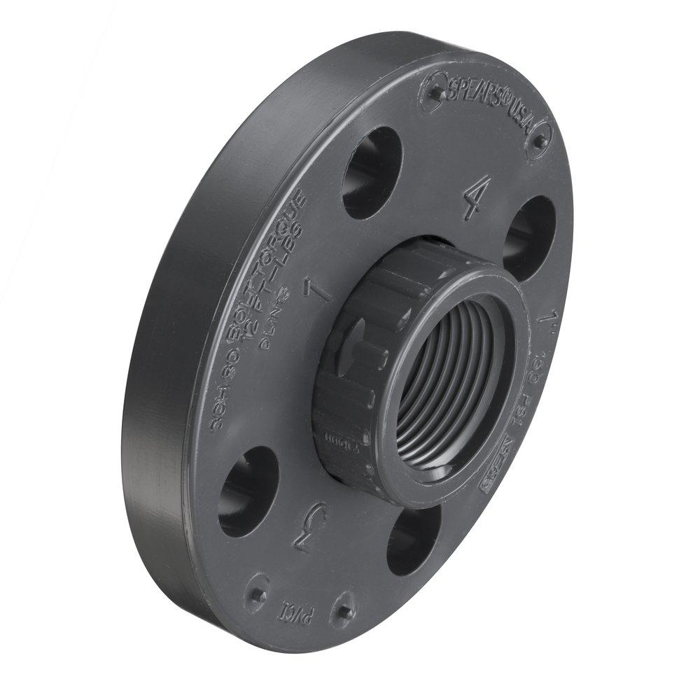 Grey FIPT Schedule 80 Van Stone Style PVC Flange with Ring 