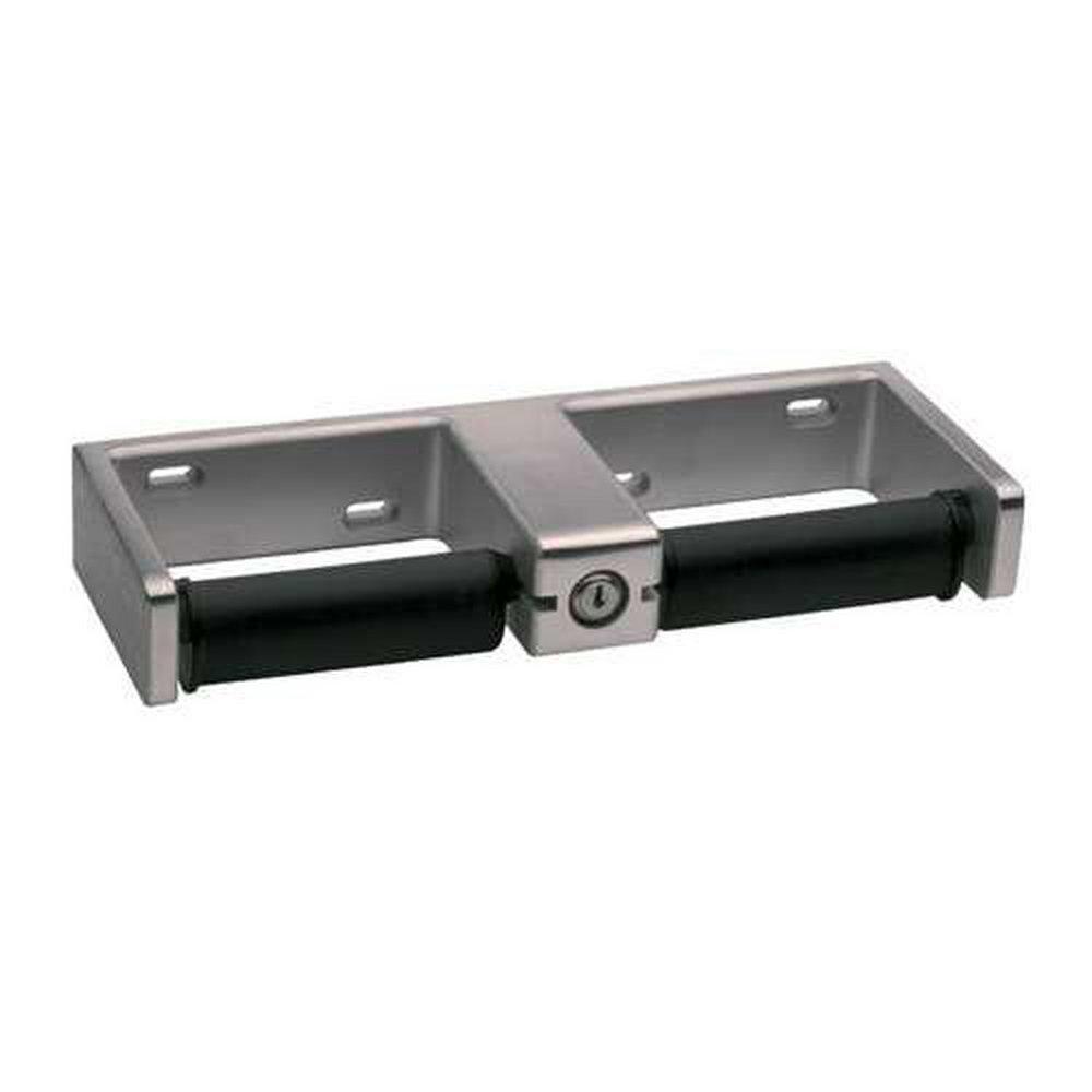 Bobrick Satin Double Roll Vandal Resistant Toilet Tissue Dispenser 