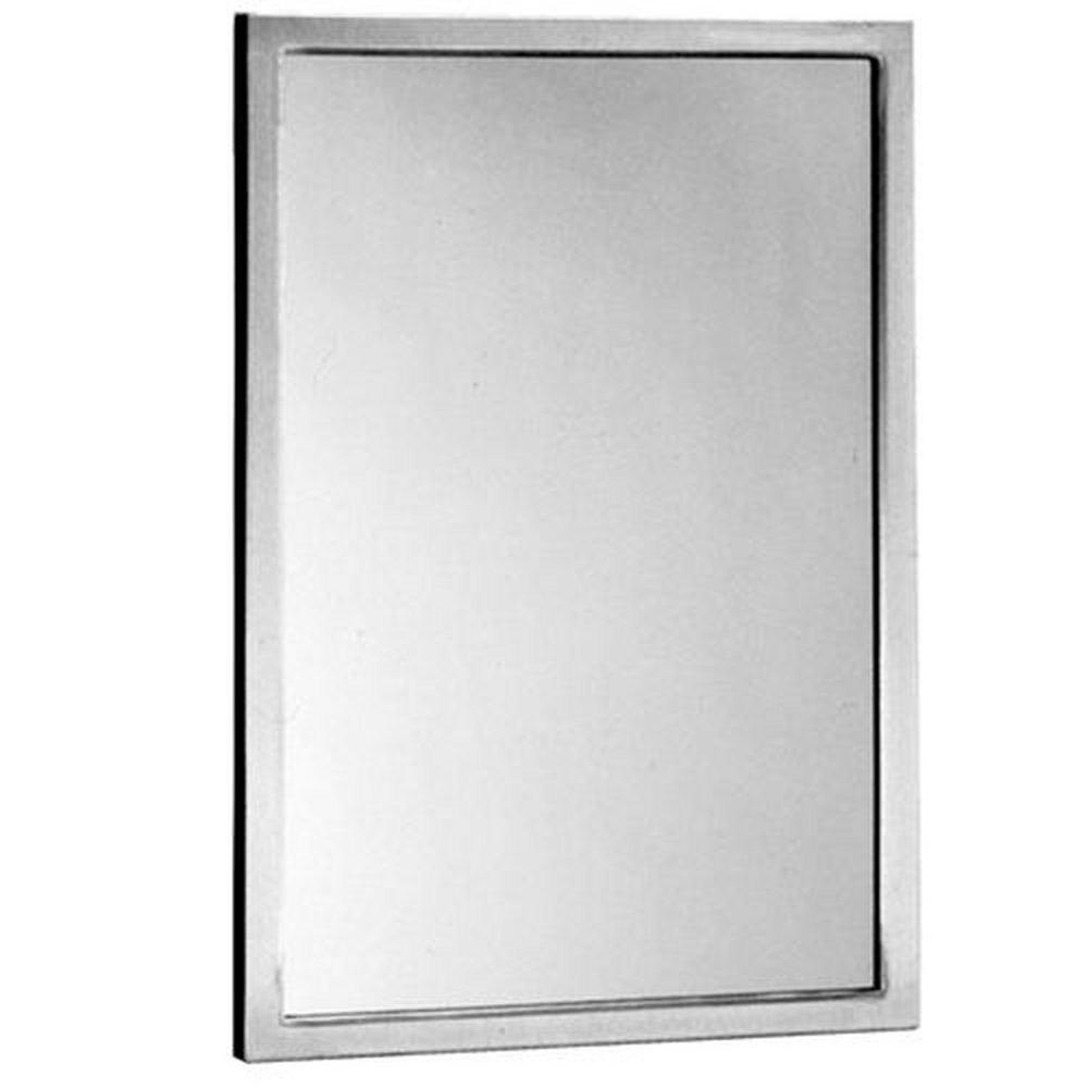 Bobrick Stainless Steel 24 in. Stainless Steel Channel Frame Mirror 