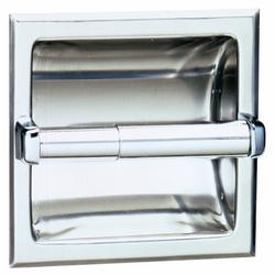 6-1/8 x 6-1/8 in. Recessed Toilet Tissue Dispenser in Bright Polished Stainless Steel