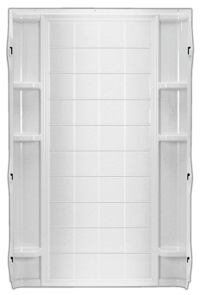 Sterling White 36 in. Shower Wall in White 