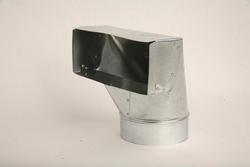 12 x 6 x 6 in. 90 Degree Boot Galvanized Steel 30 ga