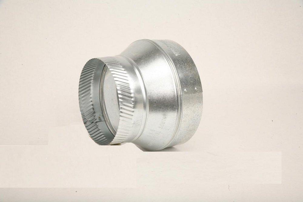 Gray Metal South 3 in. 26 ga Small End Crimped Tapered Reducer 