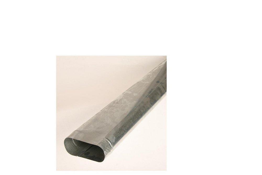 Gray Metal South 100 in. Galvanized Oval Duct Pipe 