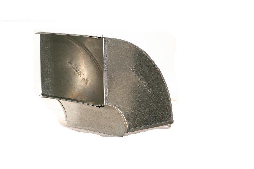 Gray Metal South 8 in. 26 ga 90 Degree Duct Elbow 