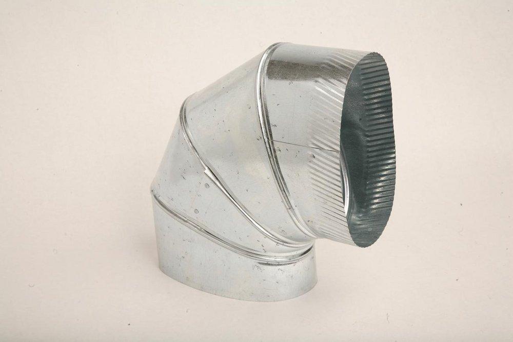 Gray Metal South 30 ga 90 Degree Duct Elbow 