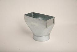 10 x 4 x 4 in. Straight Boot Galvanized Steel 30 ga