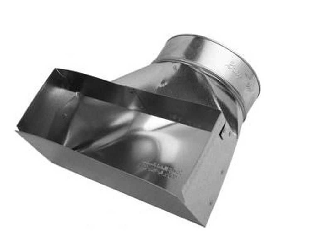 Gray Metal South 2-1/4 x 6 in. 90 Degree Boot Galvanized Steel 30 ga 