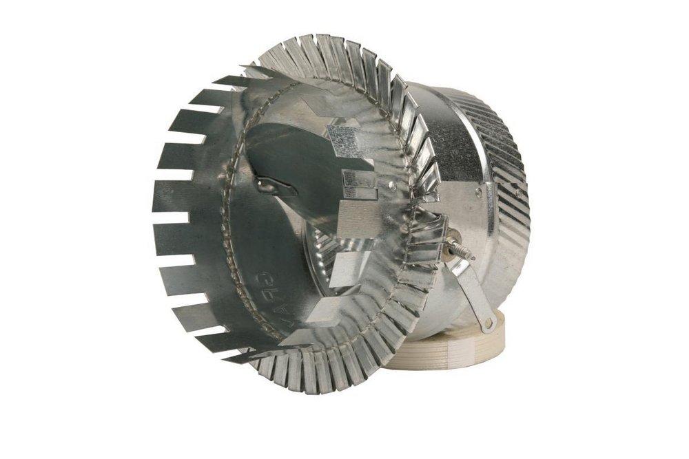 Gray Metal South 26 ga Duct Board Fiberglass Tab Collar with Damper 