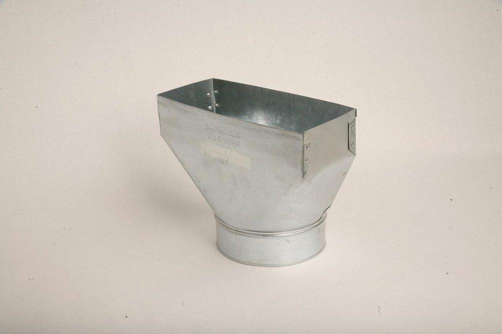 Gray Metal South 10 x 6 in. Straight Boot Galvanized Steel 30 ga 