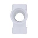White PVC DWV Double Sanitary Tee 