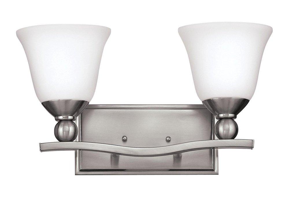 Hinkley Brushed Nickel 100W 2-Light Bath Vanity Fixture 