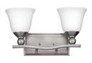 Hinkley Brushed Nickel 100W 2-Light Bath Vanity Fixture 
